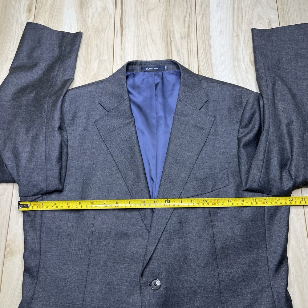 SUITSUPPLY Vitale Barberis Perennial Wool Lazio Sport Coat Mens 44R Slim Gray - Picture 5 of 16